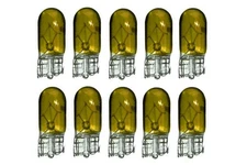 Eurowagens W5W Bulb x10 Halogen 12V Indicator Yellow W2.1x9.5d
