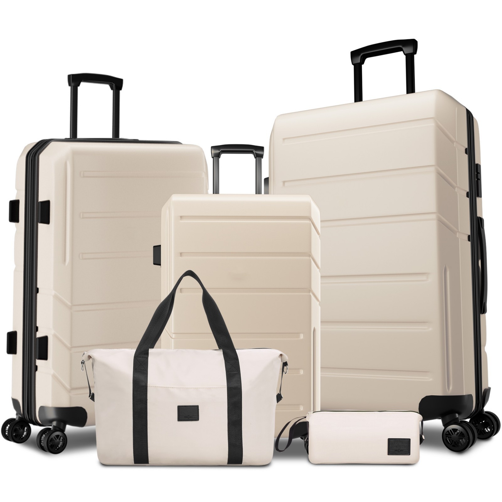 Set 5 Piece Expandable Carry On Suitcase 21/25/29in W/ Spinn