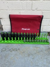 Snap On 1/2” Deep Impact Socket Set 12 point  15-27mm + 1/2 10-19mm shallow set