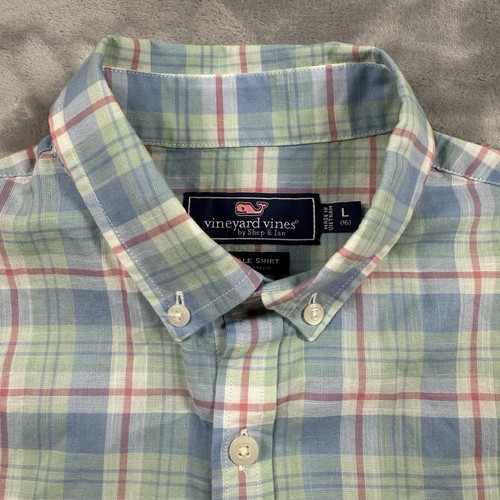 Camicia balena Vineyard Vines ragazzo taglia 16 grande a quadri con bottoni - Foto 3 di 10