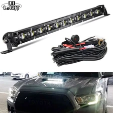 Slim 14inch 240W Spot Flood LED Light Bar w/ Wiring For 2016-23 Toyota Tacoma