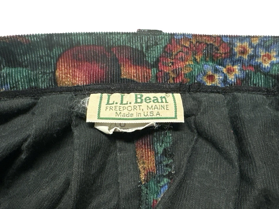 Винтажный L.L. Bean вельветовая юбка размер 10 длинный Flare с подкладкой осени плиссированные сделано в США - Изображение 2 из 4