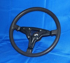 1974-1983 Porsche 924 944 3 Spoke Steering Wheel Black Rubber Oem Okay Shape 
