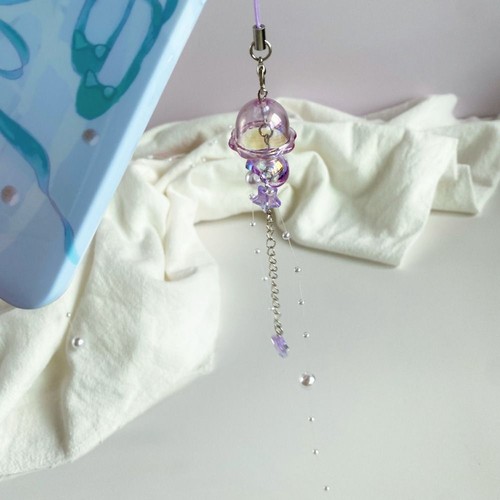 Charm Jellyfish Phone Keychain Phone Anti-lost Rope Phone Accessories - Photo 6 sur 17