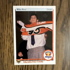 Upper Deck 1990-91 Mike Ricci #355 Draft Philadelphia Flyers NHL Card