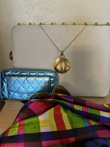 Vintage Accessories & Shoes Collection, Sz 8, Necklace, Bracelet, Scarf, Bag, #2 - Picture 17 of 24