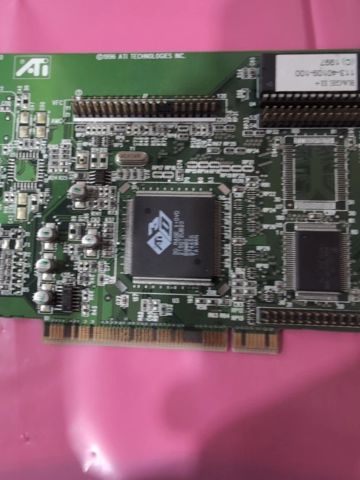 Vintage ATI 3D Rage II+ PCI Video Graphics Card – P/N 109-40100-00, 1996 - Image 4 of 4