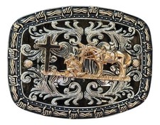 Mexican Oracion Charro Praying Cowboy Belt Buckle Hebilla Vaquera Made In Mexico