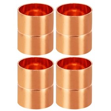 4Pcs 1-1/8 Inch ID Straight Copper Coupling F...
