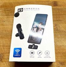 K9 Wireless Clip-On Lavalier Microphone Kit w/ Lightning Receiver, Black