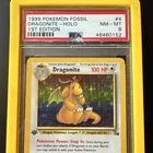Pokémon Dragonite Fossil Holo Rare 1st Edition #4/62 1999 PSA 8 English