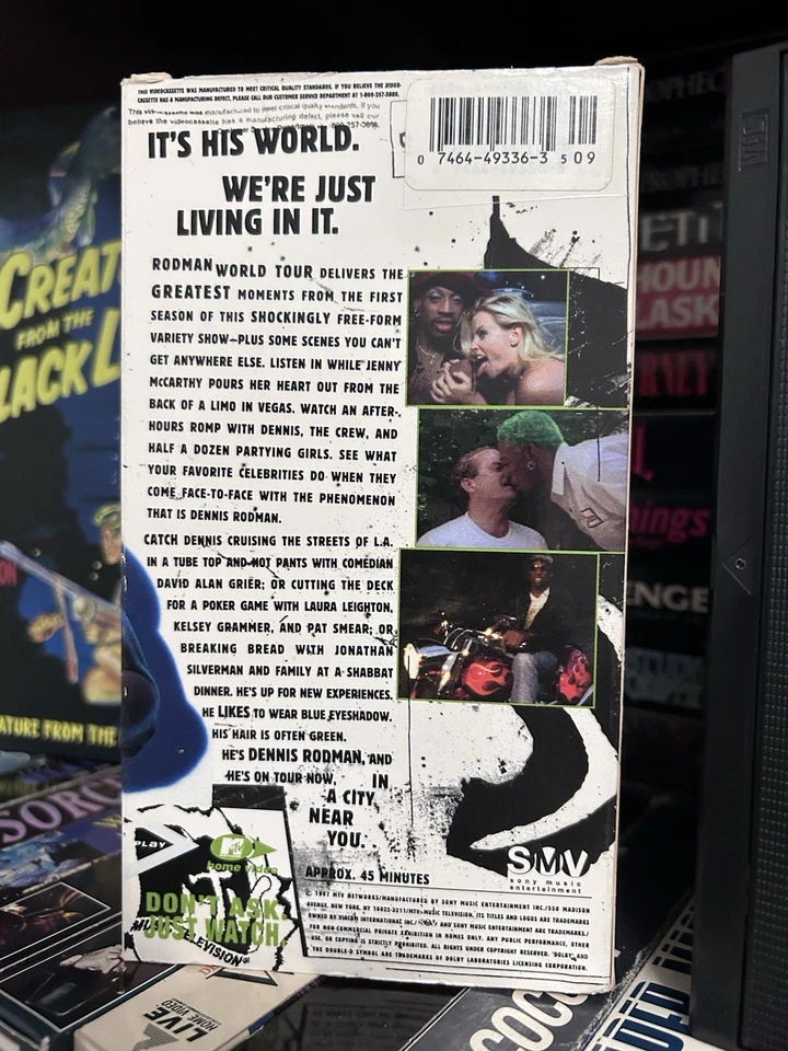 Dennis Rodman VHS Tape 1997 MTV Video Release Wild Footage HTF OOP World Tour - Image 4 of 4
