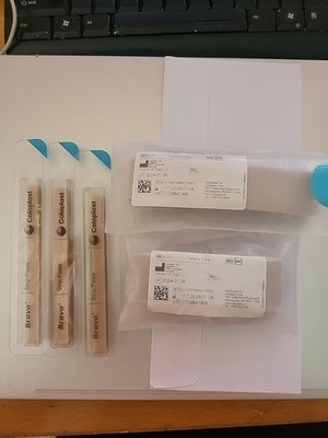 Brava Strip Paste 3  Count Open Box Coloplast Ref Num 26555  PLUS 2 OSTOMY BELTS