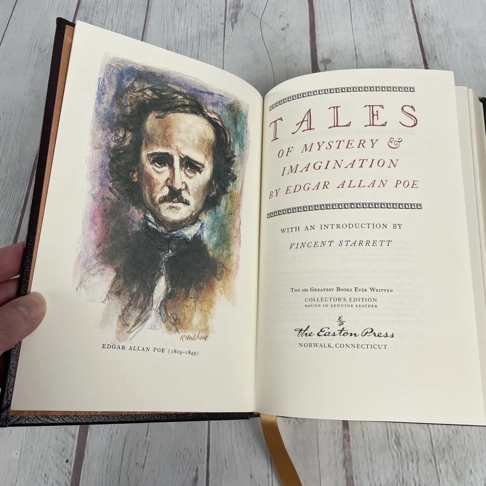 Easton Press Edgar Allan Poe Tales of Mystery and Imagination Leather Illustrate Foto 4 de 4
