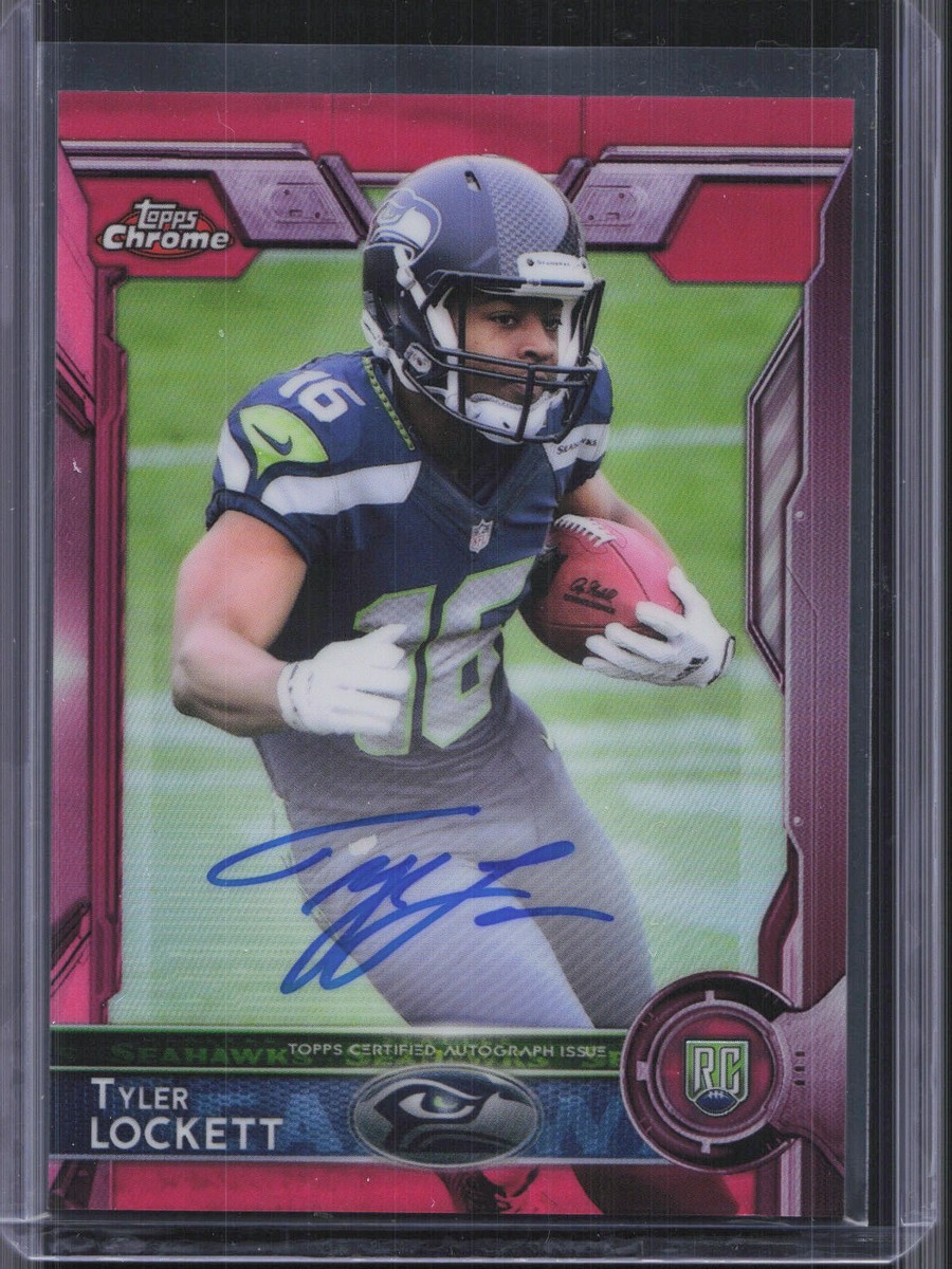 2015 Topps Chrome - Rookies Tyler Lockett #178 BCA Pink Refractor