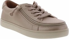 NEW Billy Footwear Women Sneaker Low Top Zip Up Champagne Adaptive Sz 7 W BY84