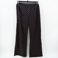 West Kei Small Women’s Wide Leg Boho FlowyGeometric Print Pants Made in USA