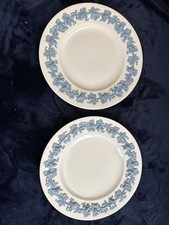 SET OF 2 WEDGWOOD QUEENSWARE LAVENDER ON CREA...
