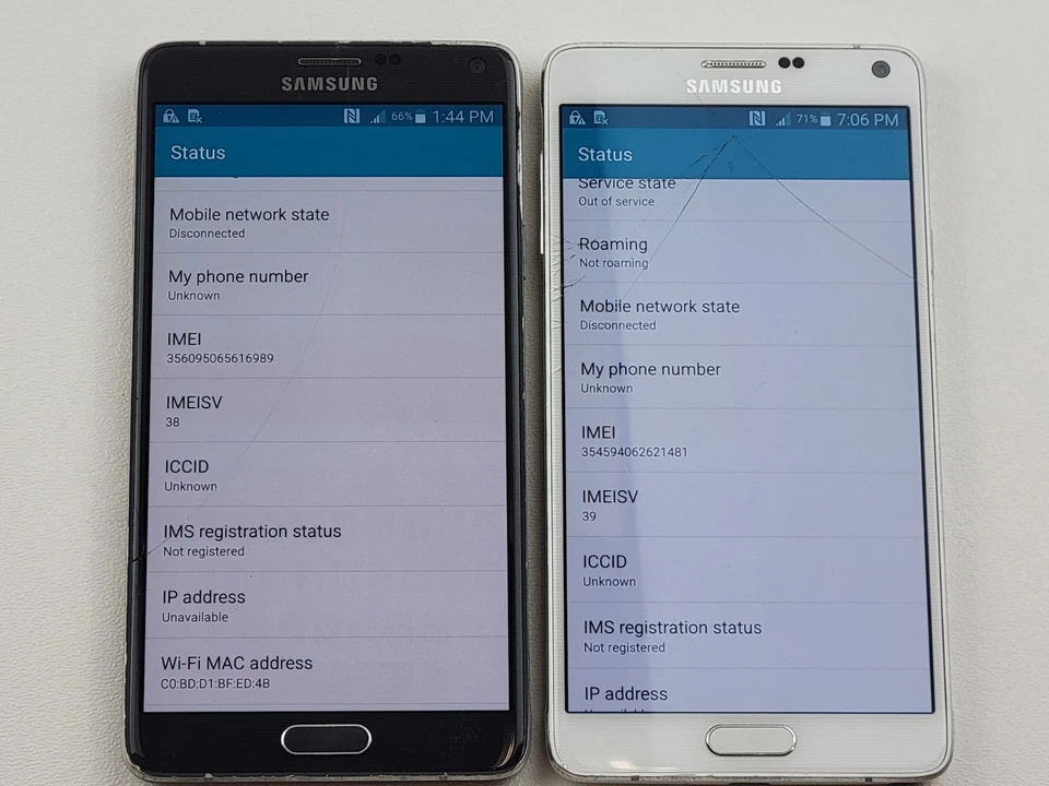 (2x) Samsung Galaxy Note 4 (SM-N910T) 32GB (T-Mobile) - ROTO - IMEI limpios Foto 4 de 4