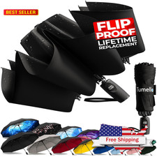 TUMELLA Inverted Travel Umbrella Small Automatic Reverse Folding Durable Light
