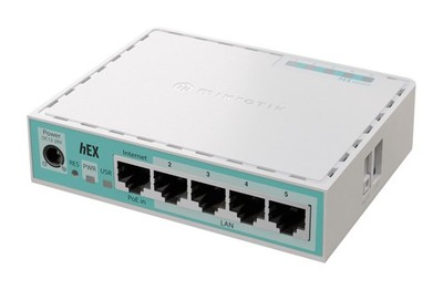 - hEX 5 Port Gigabit 512Mb RAM Router (E50UG)