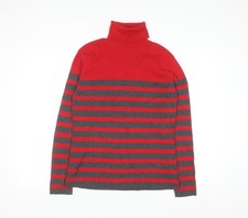 Liz Claiborne Damen rot gestreifter Rollkrage...