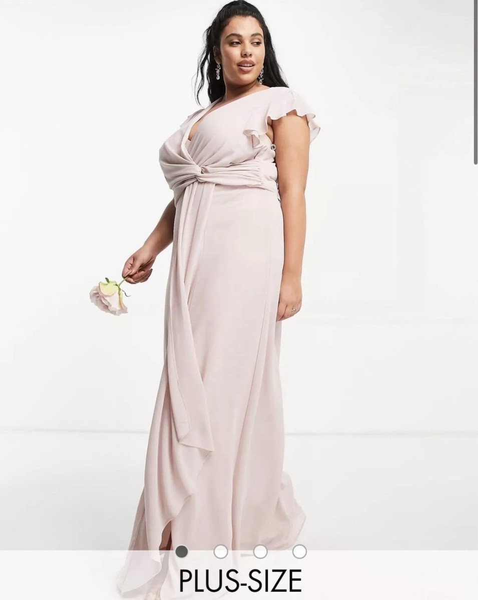 Flutter Sleeve Tfnc Asos Flutter Sleeve Ruffle Tfnc Bridesmaid