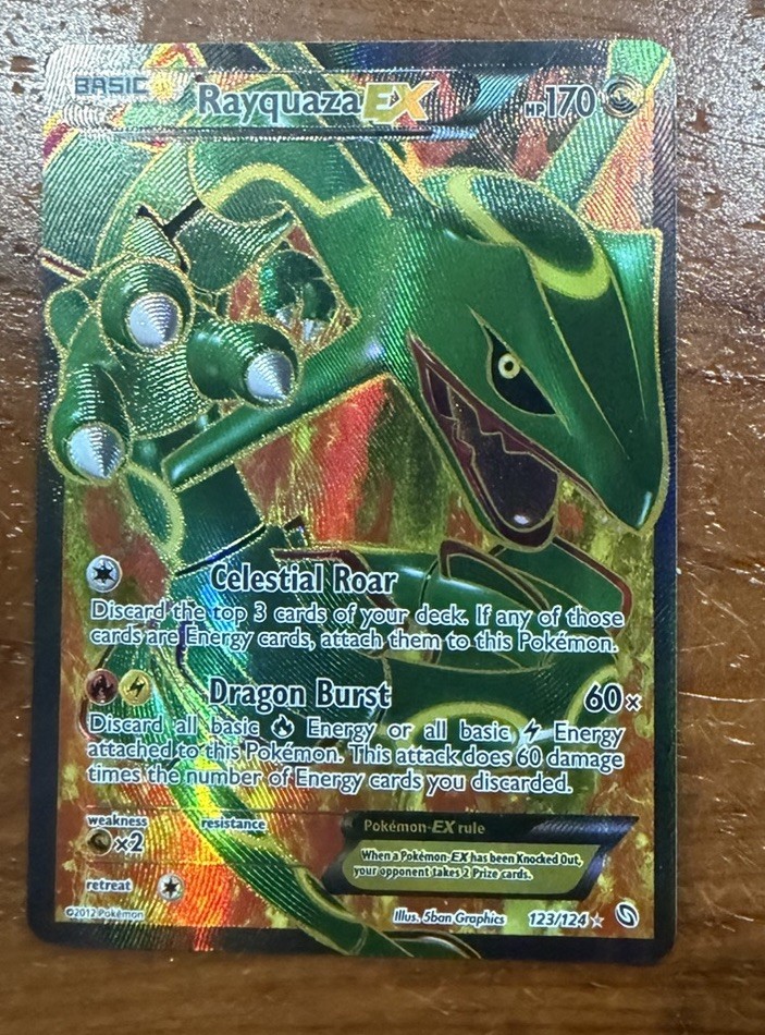 Rayquaza EX 123/124 Dragons Exalted Full Art Rare Holo LP Pokemon 🔥