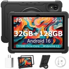 HUIHUANG Tablet 10 Inch Android 16 Tablet, 32GB RAM 128GB ROM, 1TB Expansion,...