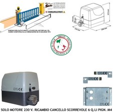 Motore 230 V Sostituire Cancello Scorrevole 6 Q.li Compatibile Proteco Came Univ