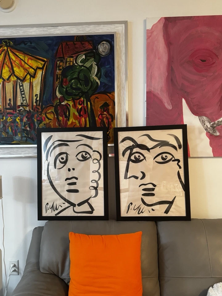 Peter Robert Keil DOS PINTURAS ENMARCADAS ÚNICAS calidad - 20”x26” cada una enmarcada. Foto 4 de 4