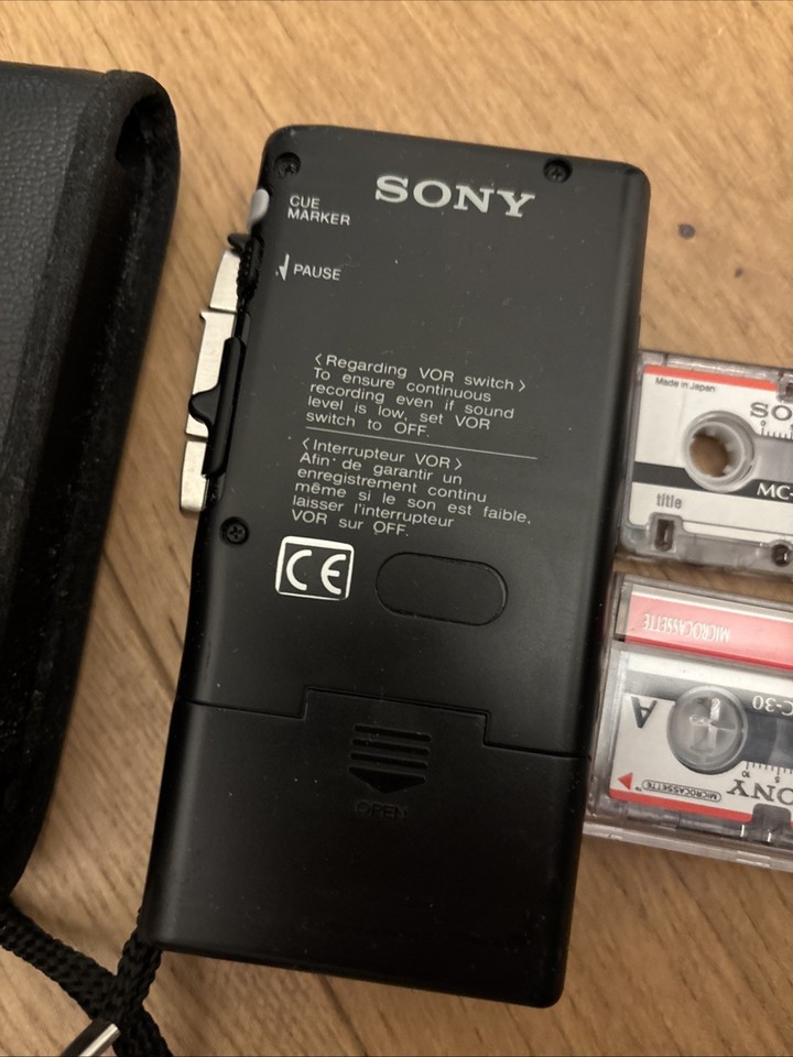 micro cassette corder enregistreur À Cassettes Sony M-527V Avec Notice