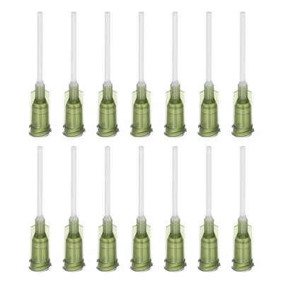 50Pcs 14G Dispensing Needles 1'' PP Needle Tips with Flexible Needle Olive