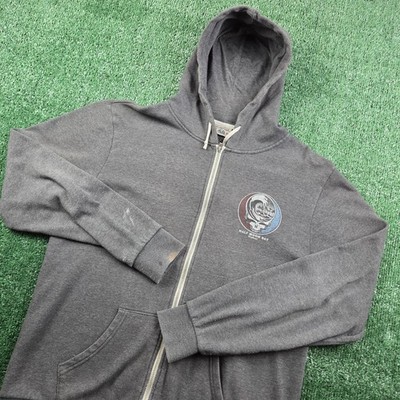 Techstyles Half Moon Bay California Steal Your Face Zip Hoodie Mens XL Gray