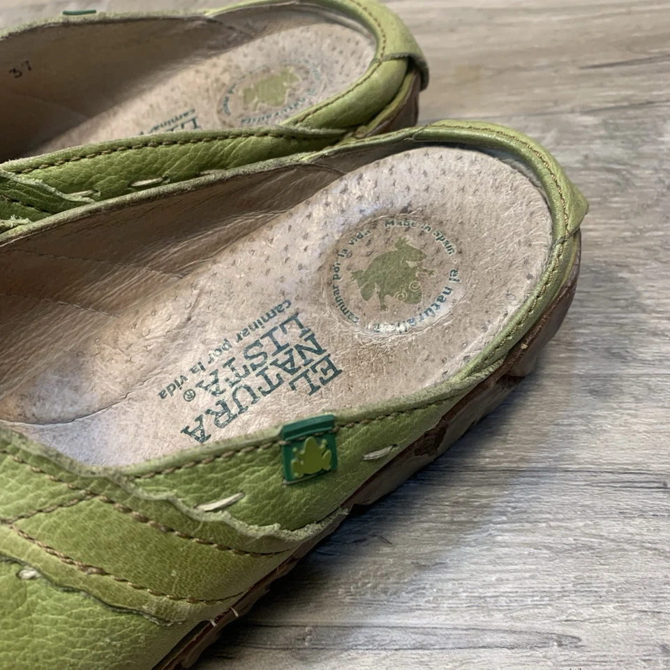 EL NATURALISTA Yggdrasil NG96 Мэри Джейн кожаные сабо мулы туфли зеленый 37 7 - Изображение 2 из 4