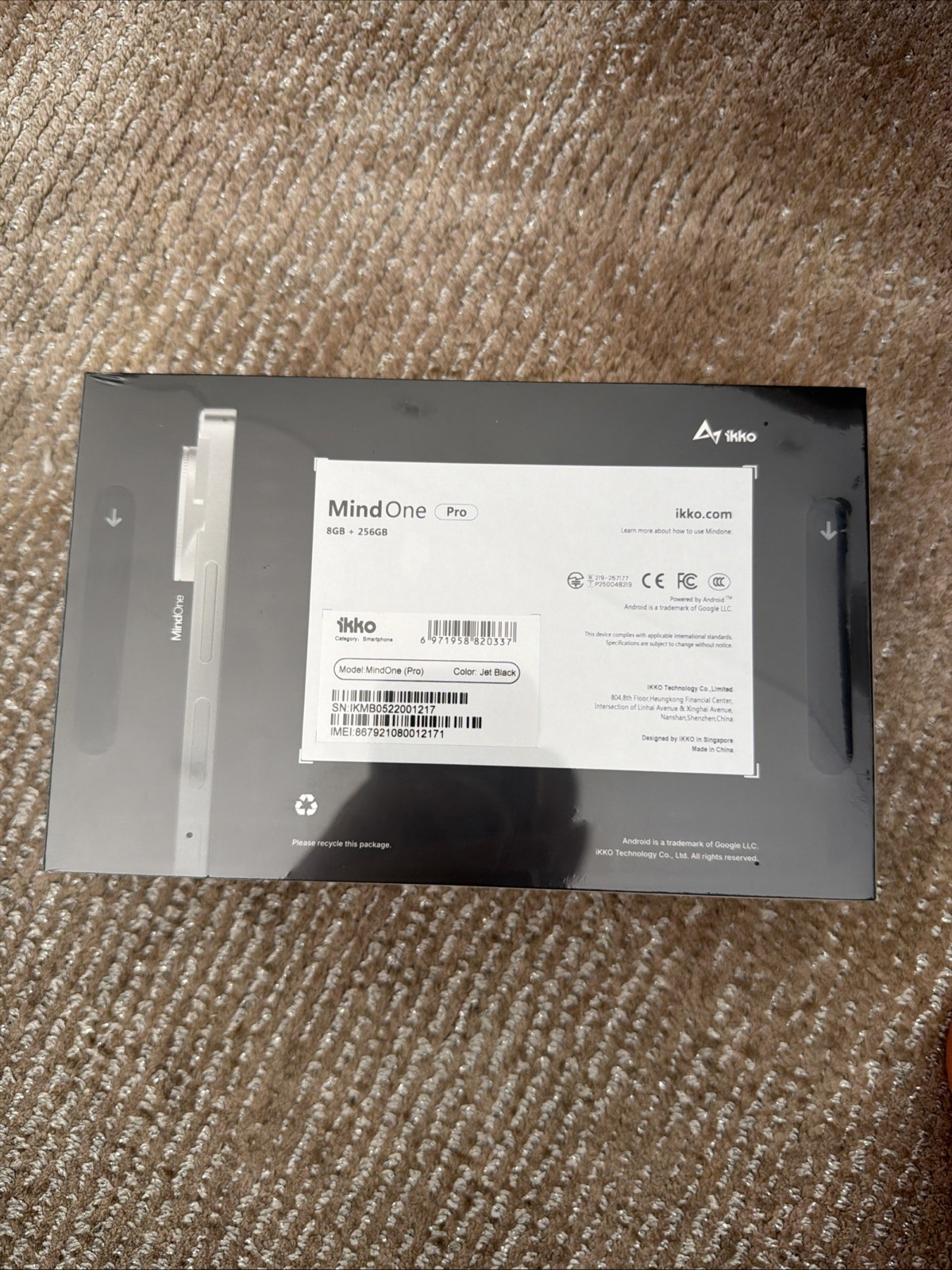 Купить мобильный ТЕЛЕФОН ikko Mind One Pro - 256GB 8GB BLACK