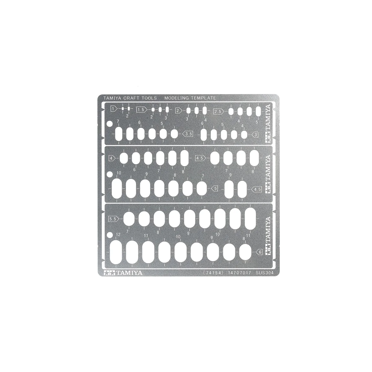 Tamiya 74154 Modeling Template Rounded Rectangles 1 to 6mm
