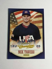 NICK TRAVIESO 2013 PANINI USA BASEBALL CHAMPIONS CARD # 105 C3000