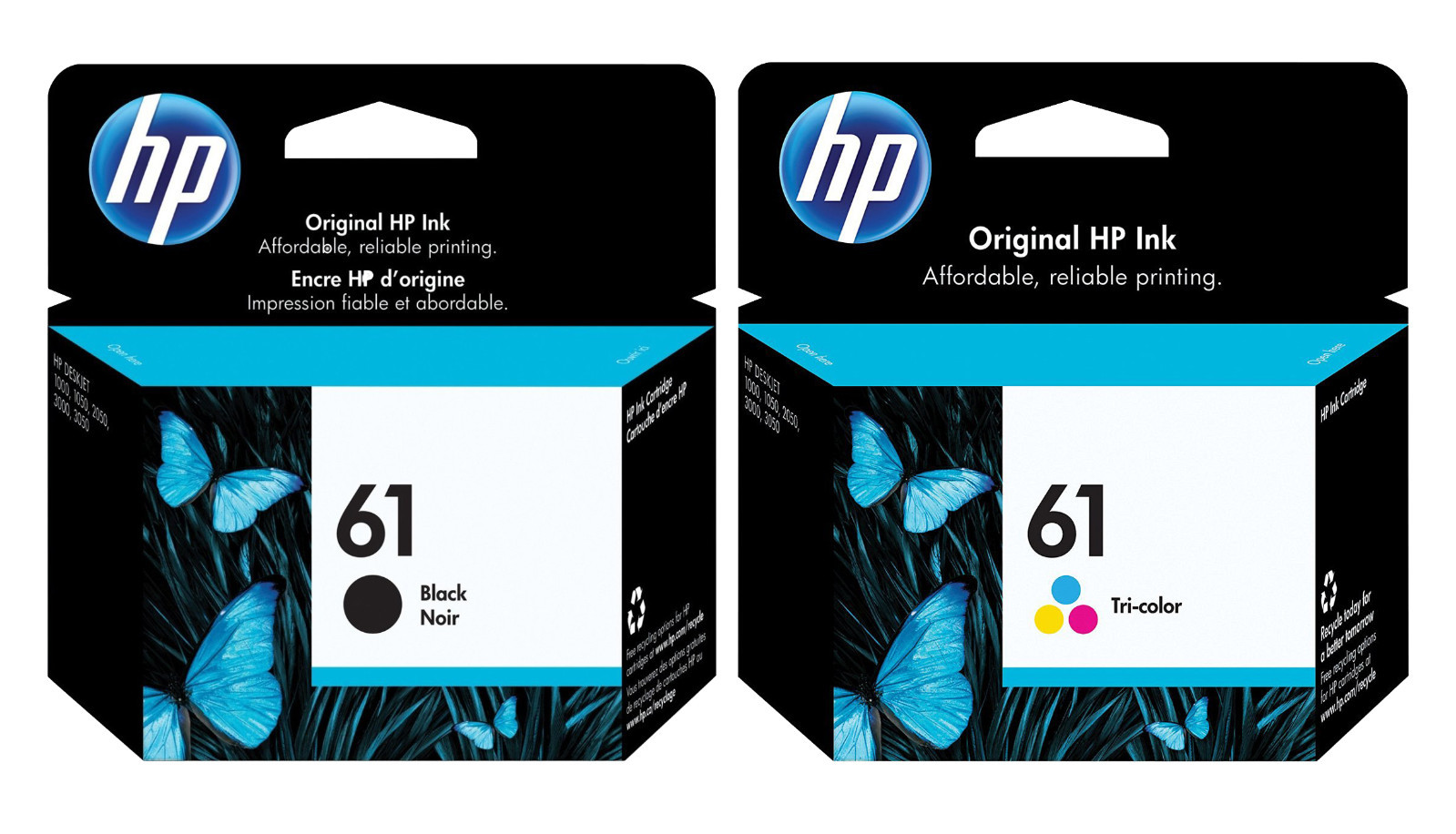 GENUINE HP 61 Ink Cartridge 2PK for Deskjet 3000 1010 3050 2540 ENVY