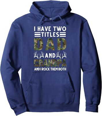 #ad #ad I Have Two Titles Dad and Grandpa Hunting Deer Unisex Hooded Sweatshirt $29.99