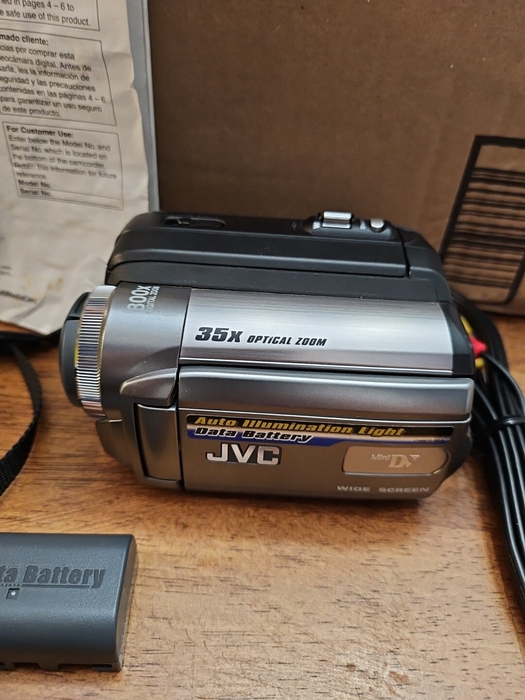 JVC Digital Video Camera GRD850U 35X Zoom Camcorder w/ Battery NO