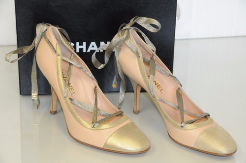 chanel trainers nude