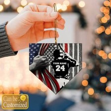 Personalized Baseball Ornament, Baseball Christmas Ornament, Baseball Custom Nam