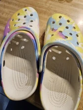 Crocs Classic Clogs Tie Dye Comfort Slip On Womens Sz 7