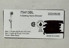 Delta Faucet 4-Setting Handheld Shower Head Black GPM Matte Black 75413BL