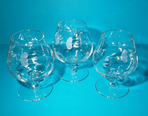 3x Princess House Heritage, Brandy Snifter Aperitif Wine Glasses, E.C. - Picture 2 of 7