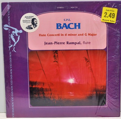 JEAN-PIERRE RAMPAL  ''BACH Flute Concerti in D Minor And G Major''   Vinyl LP  
