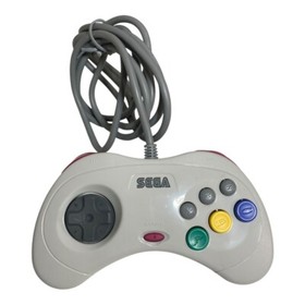 Sega Saturn White Console HST-3220 W/Box,AVcables /JAPAN Tested working