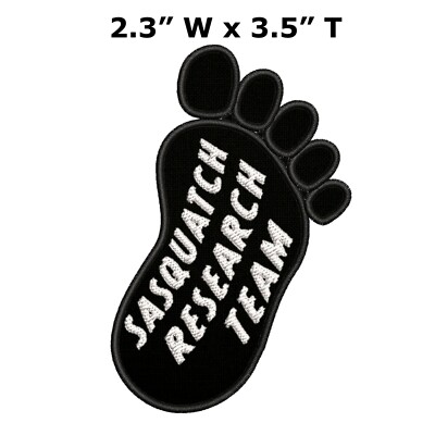 Bigfoot Lives Patch Embroidered DIY Iron-On Sasquatch in Forest Applique Cryptid