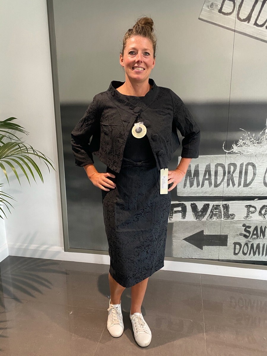 Lindy Bop Maybelle Black Suit Dress